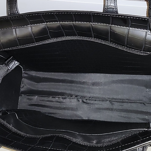 BÉIS 'The Large Work Tote' in Black Croc Large Laptop Bag - Picture 14 of 16